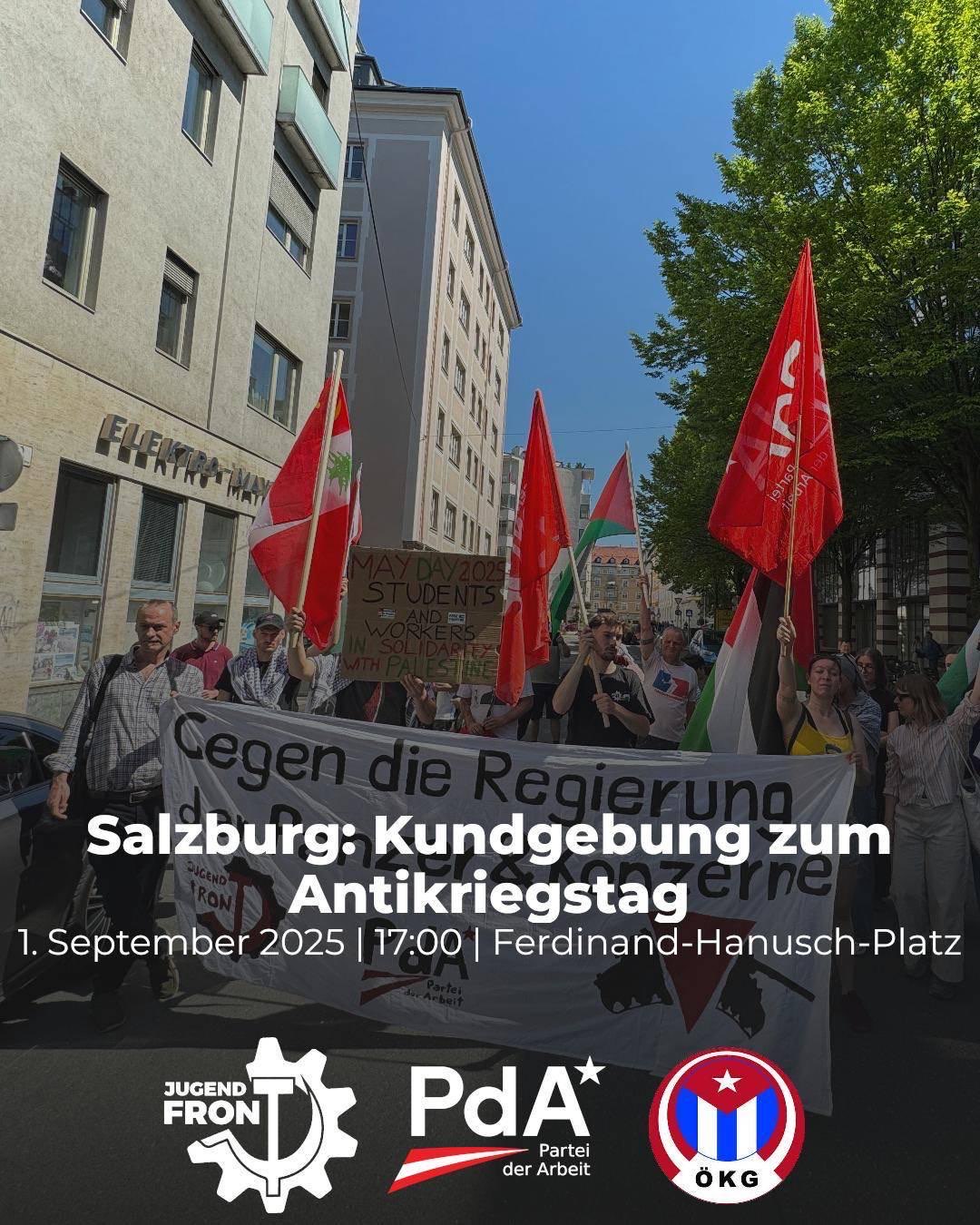 Salzburg: Kundgebung zum Antikriegstag