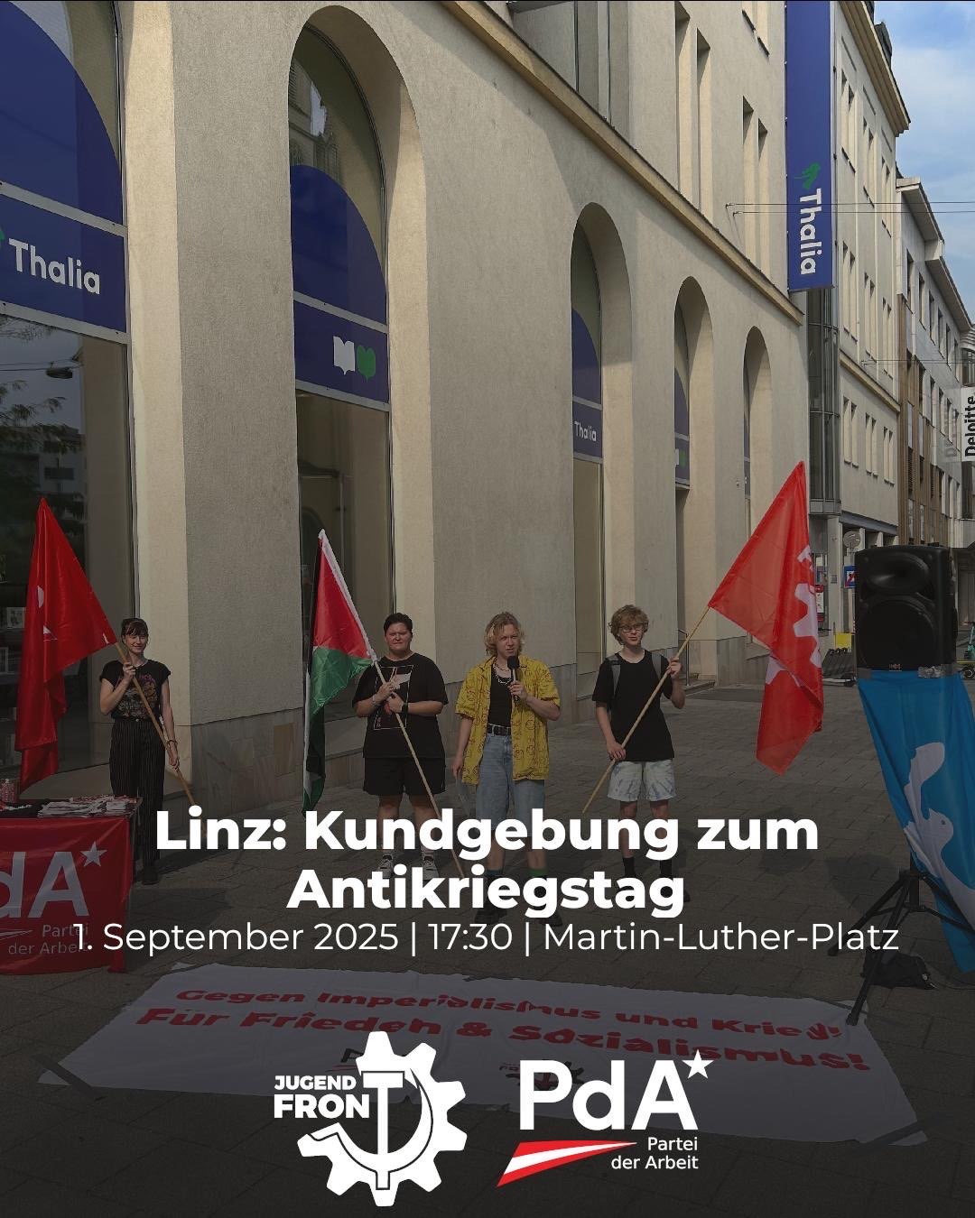 Linz: Kundgebung zum Antikriegstag