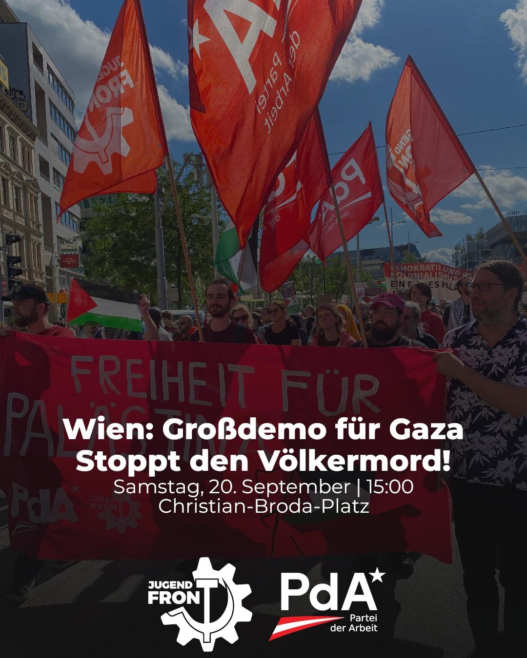 Wien: Großdemo für Gaza - Stoppt den Völkermord