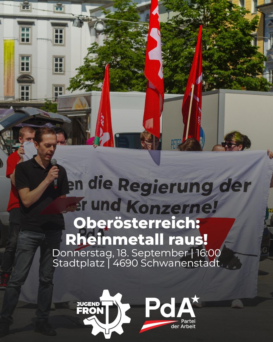 Oberösterreich: Rheinmetall raus!