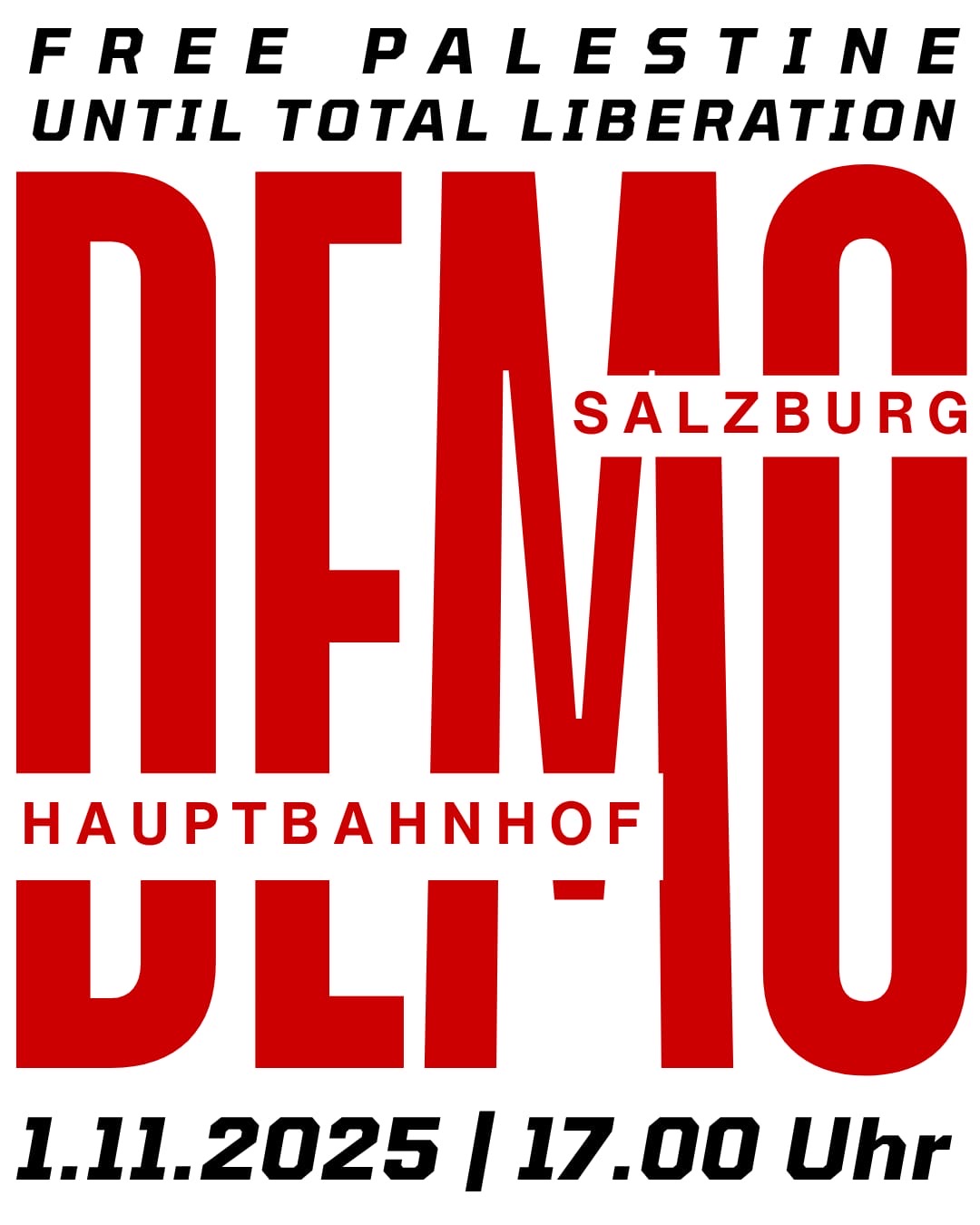 Salzburg: Demonstration für Palästina